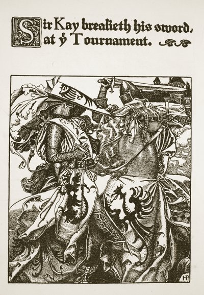Sir Kay Breaketh His Sword at Ye Tournament, Illustration from 